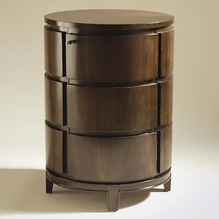 Round Drum End Table